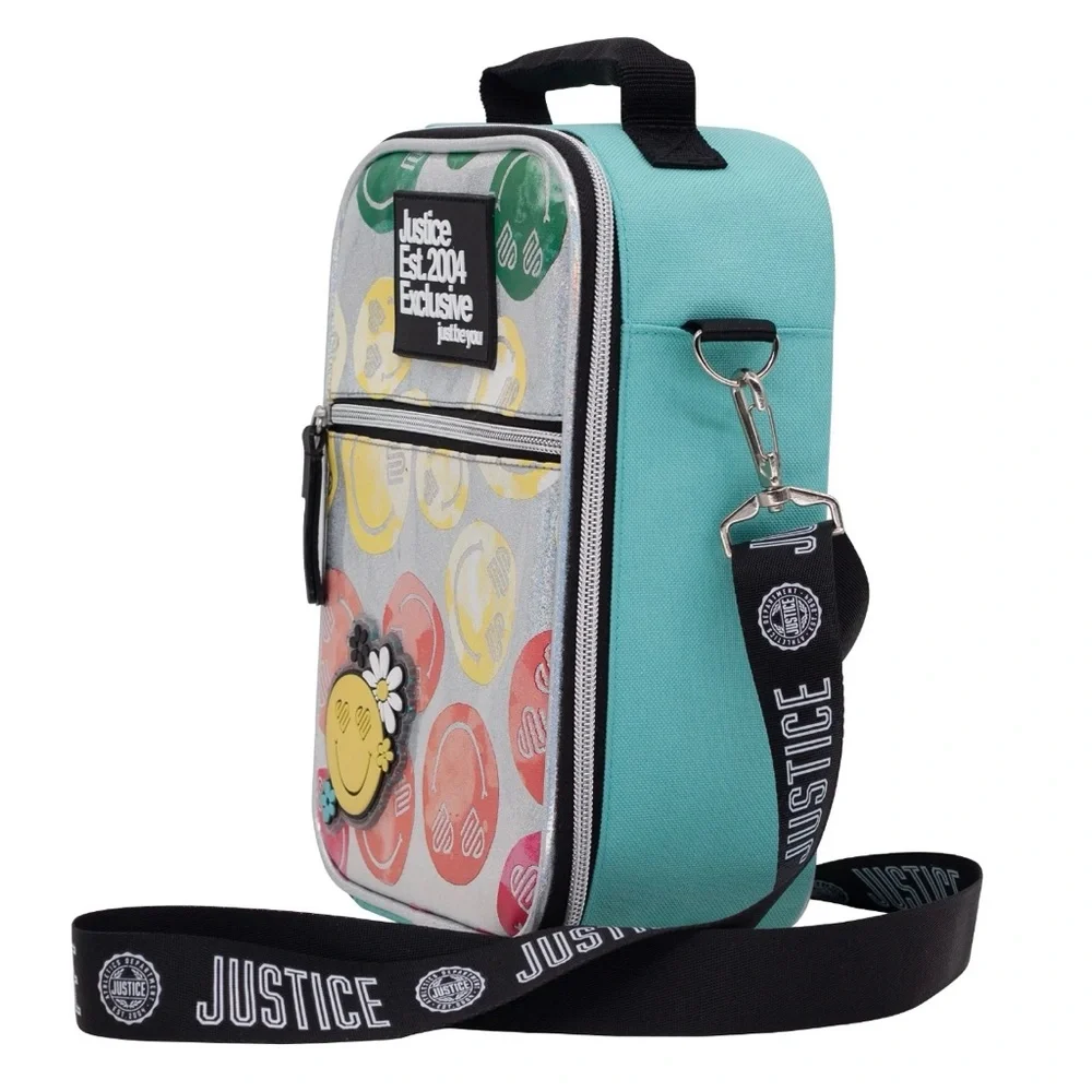 Justice Lunchbox Holographic with Smiley Faces - Picture 7 of 9